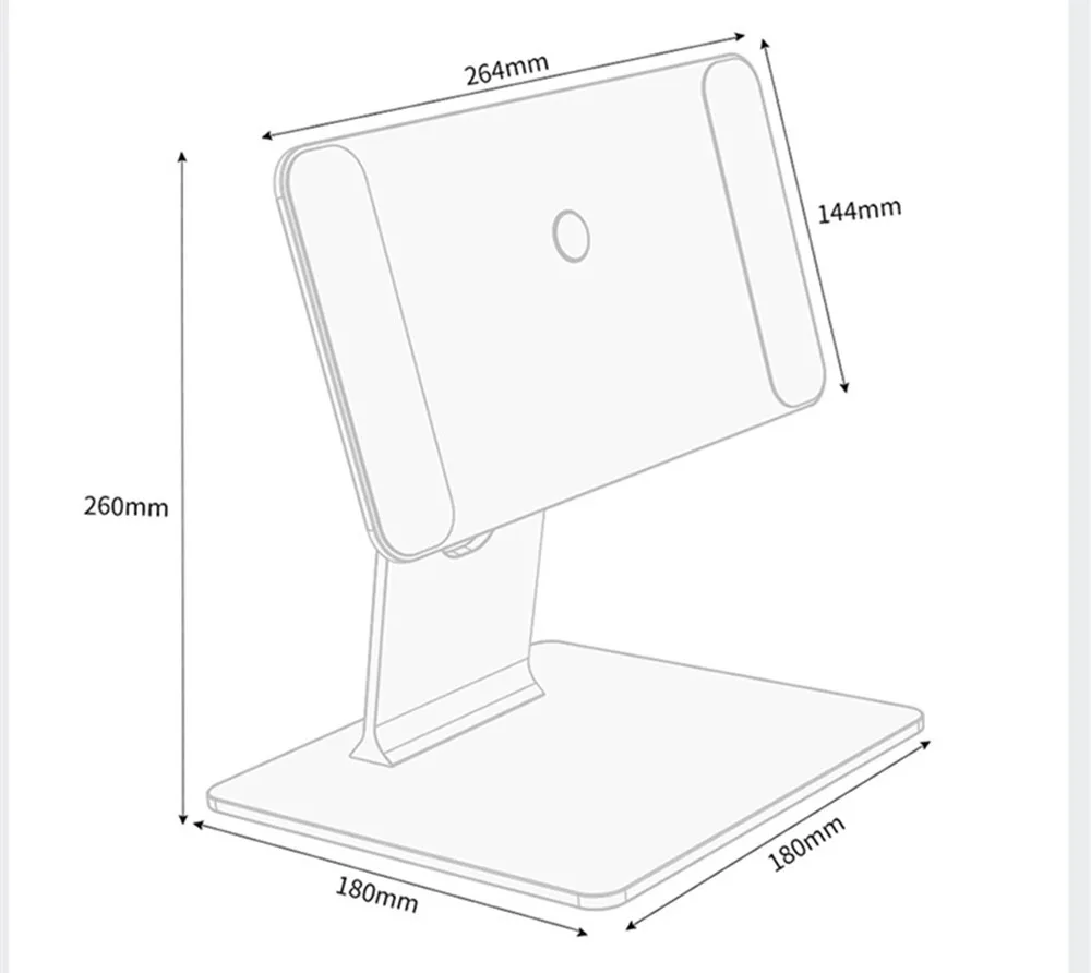 Oatsbasf Desktop Magnetic IPad Holder for Pro 12.9  Aluminum Tablet Stand for Pro 3rd&4th iPad Holder iPad Accessories