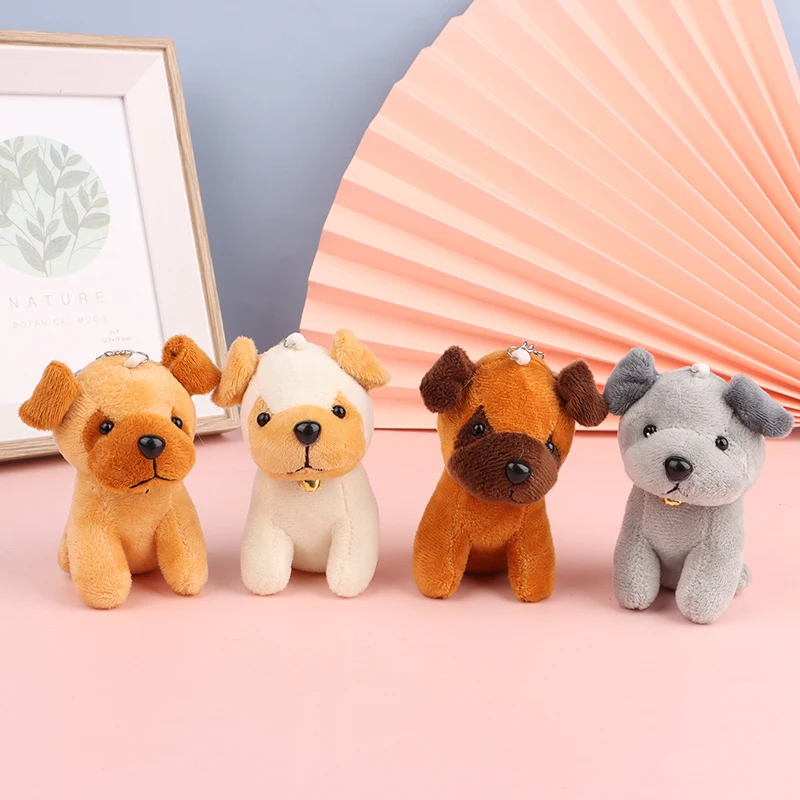 LLavero de muñeco de peluche suave con colgante de perro lobo de dibujos animados, lindo juguete de peluche de Wolfhound, mochila, bolsa de coche, decoración de llavero, regalo para niños