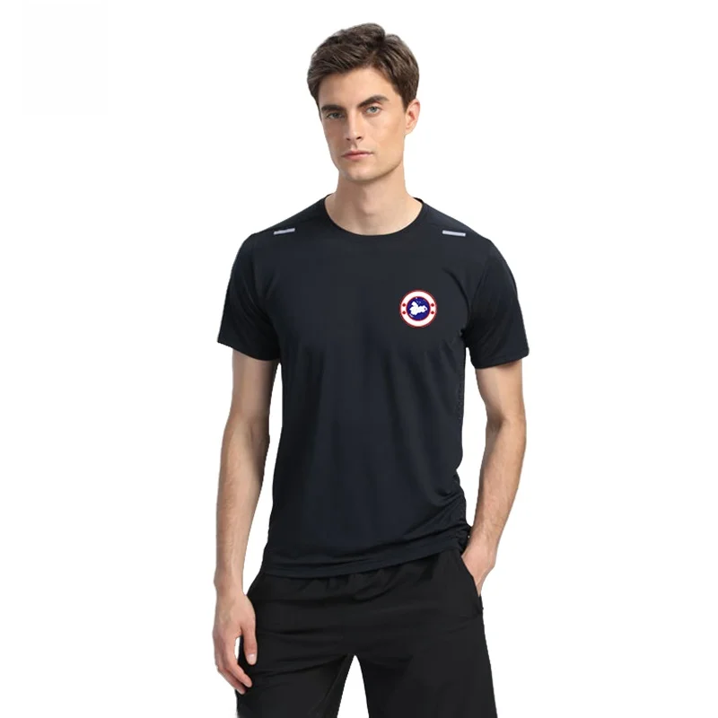 

Men's Casual Thin ort Sve T-irt Qui Dry Running Fitn Sweat Absorbent Breathable Cotton 00% Summer round Ne