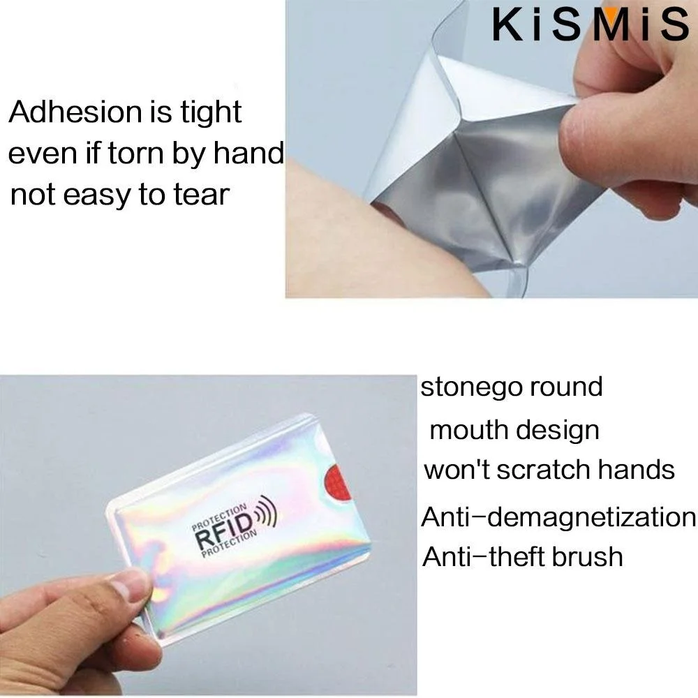5 pezzi ultrasottile anti RFID portafoglio blocco titolare della carta protezione sicura custodia per carta di credito antifurto maniche di blocco RFID