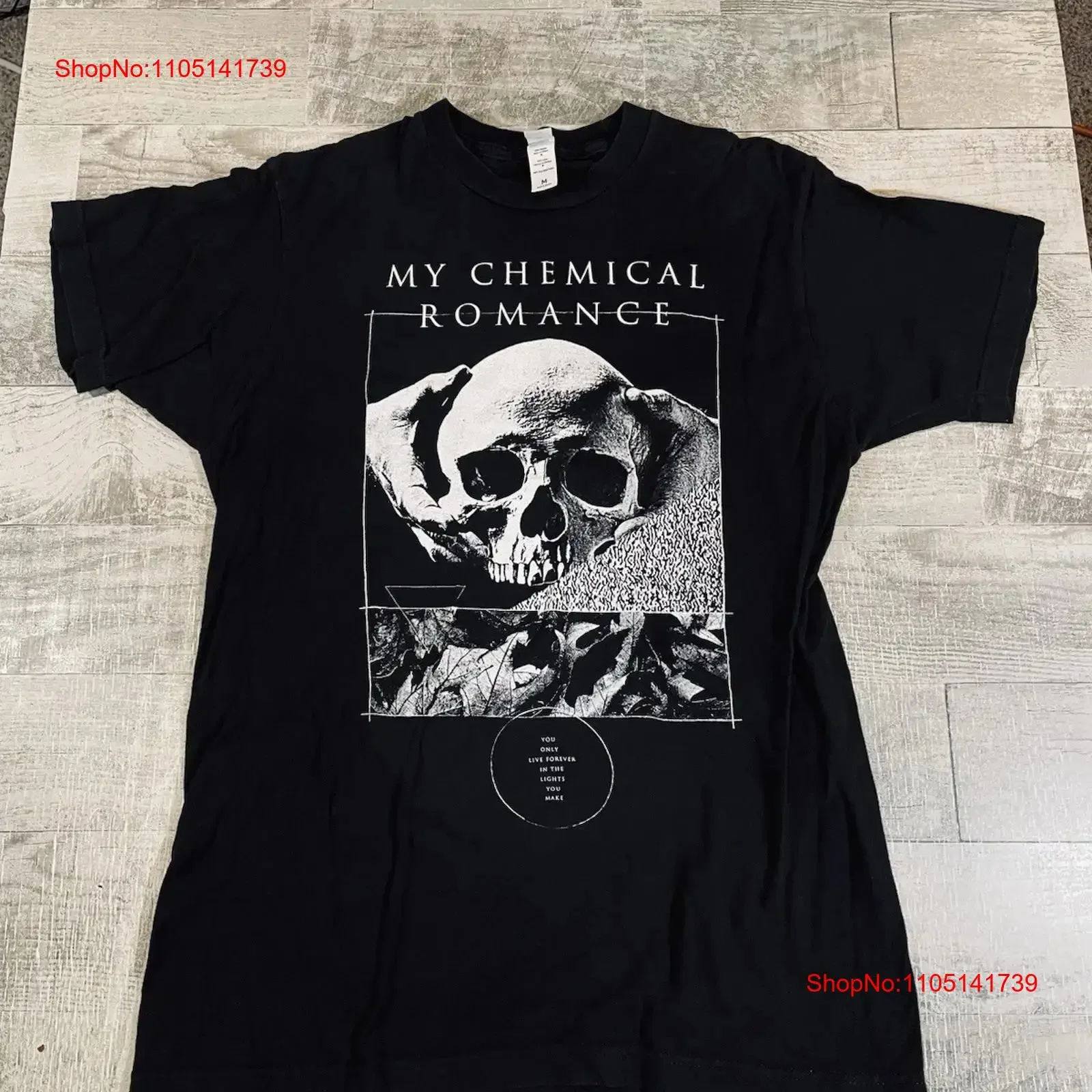 

MY CHEMICAL ROMANCE Skull T Shirt M Emo Metal Alternative Goth Grunge Punk MCR vintage Washed streetwear homme Unisex
