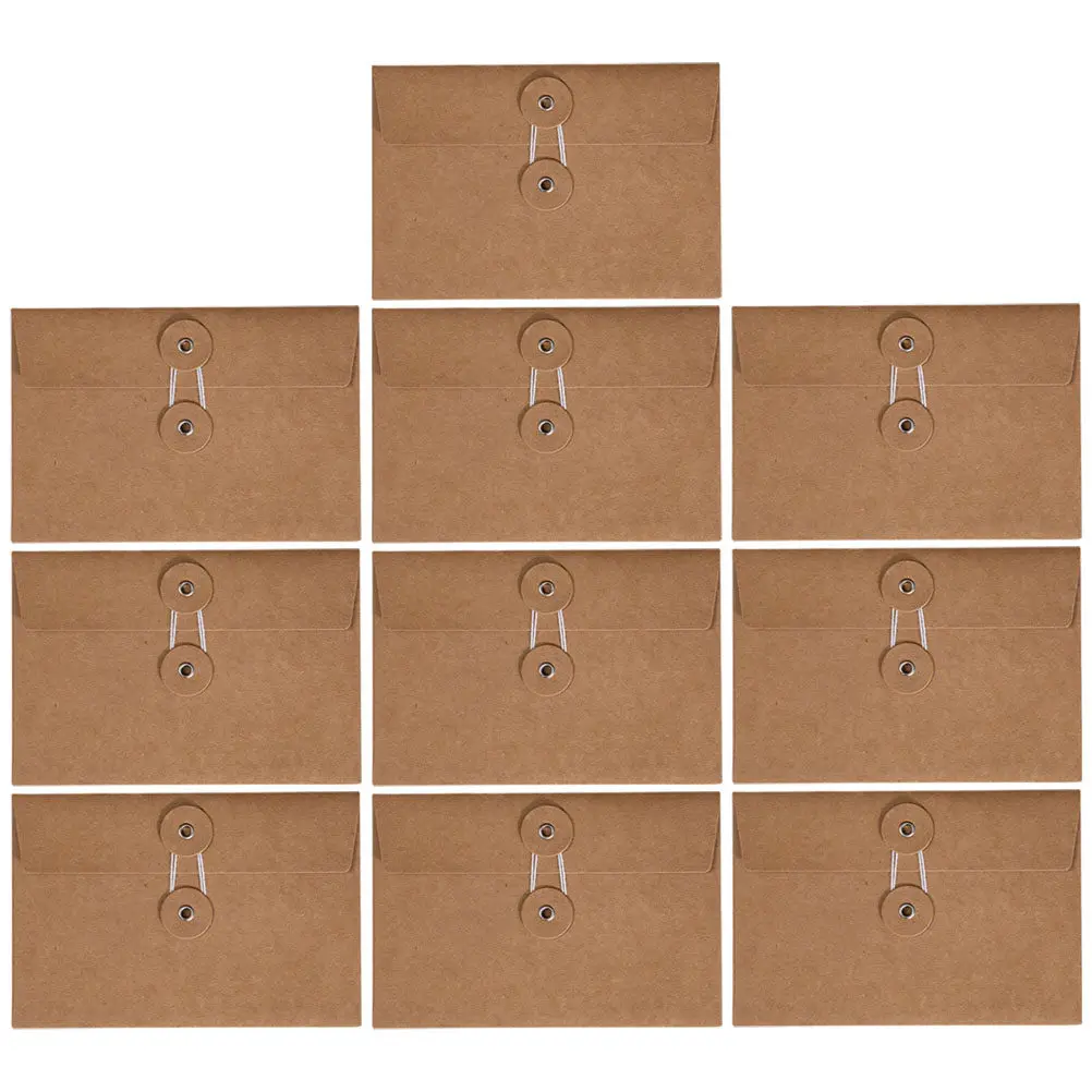 

10 шт. однотонных простых конвертов для писем, пригласительных открыток, поздравительных записок, хранения документов, из крафт-бумаги