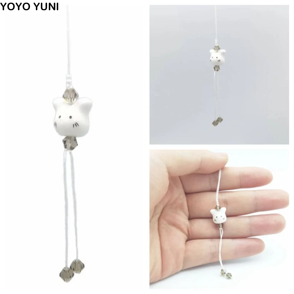 

Нежный керамический кулон-кролик, брелок для телефона, бисерный кавайный шарм для телефона, ремешок для сумки