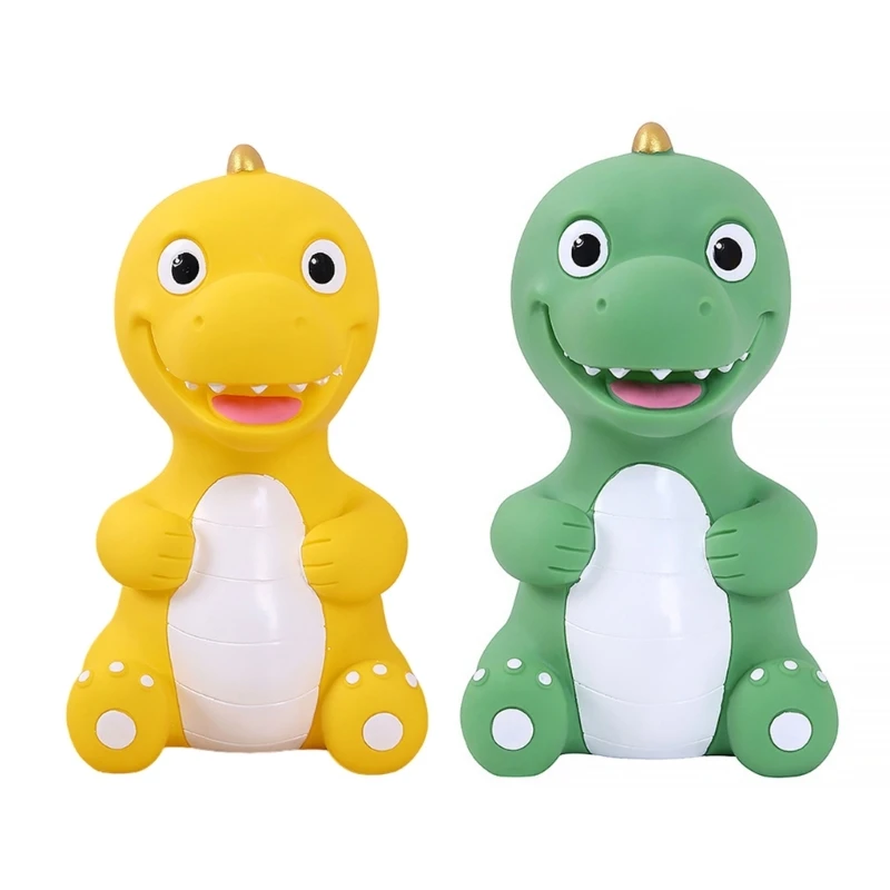 Dinosaur Piggy Banks Plastic Lined, Fall Proof Saved and Retrieved Children's Cartoon Piggy Banks Birthday Gift Ornaments