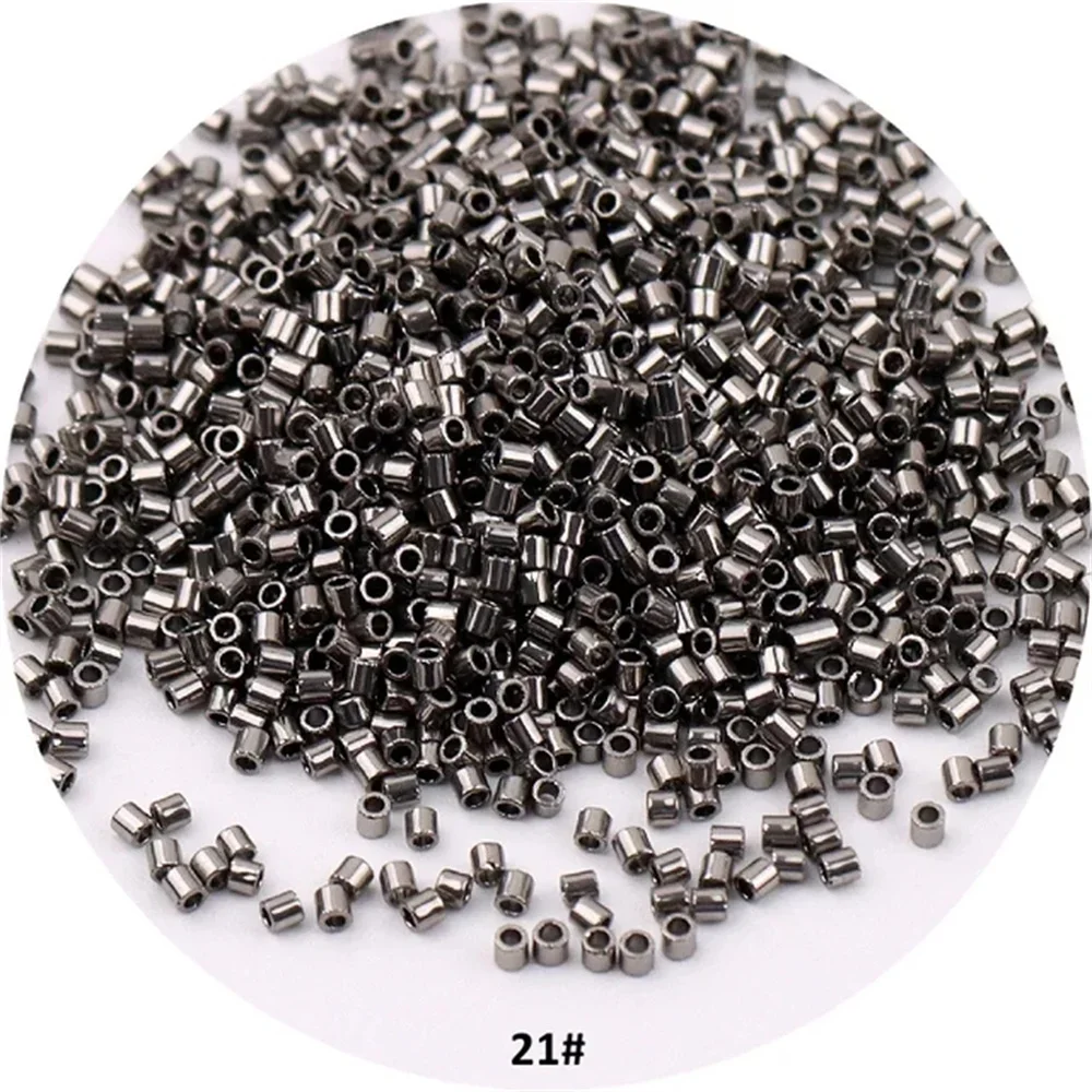 1680pcs 11/0 1.3x1.6mm Fémes Bronztárgy üvegek gyöngyök Kávé Szürke üvegek seedbeads számára DIY ékszer Gyártás Dísztárgyak kiegészítők