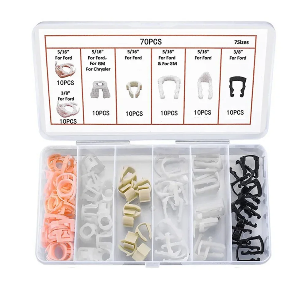 70Pcs 61280 Fuel Line Retainer Clip Assortment Swordfish Assortment For Ford Car Accessory Fuel Line Retainer Clip Kit