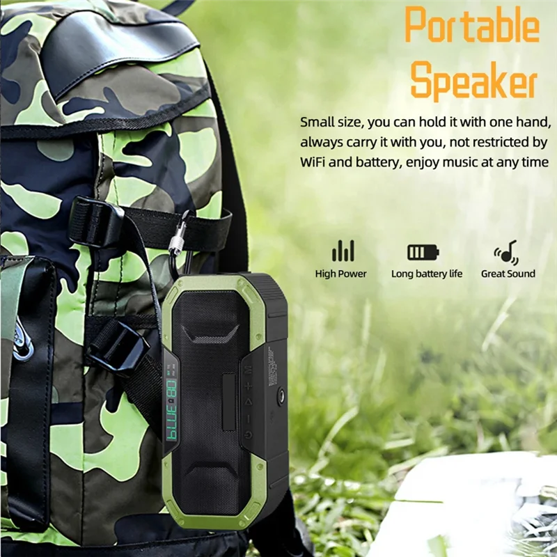 Radio Solar con manivela, altavoz Compatible con Bluetooth, Radio de emergencia, linterna LED, gris oscuro