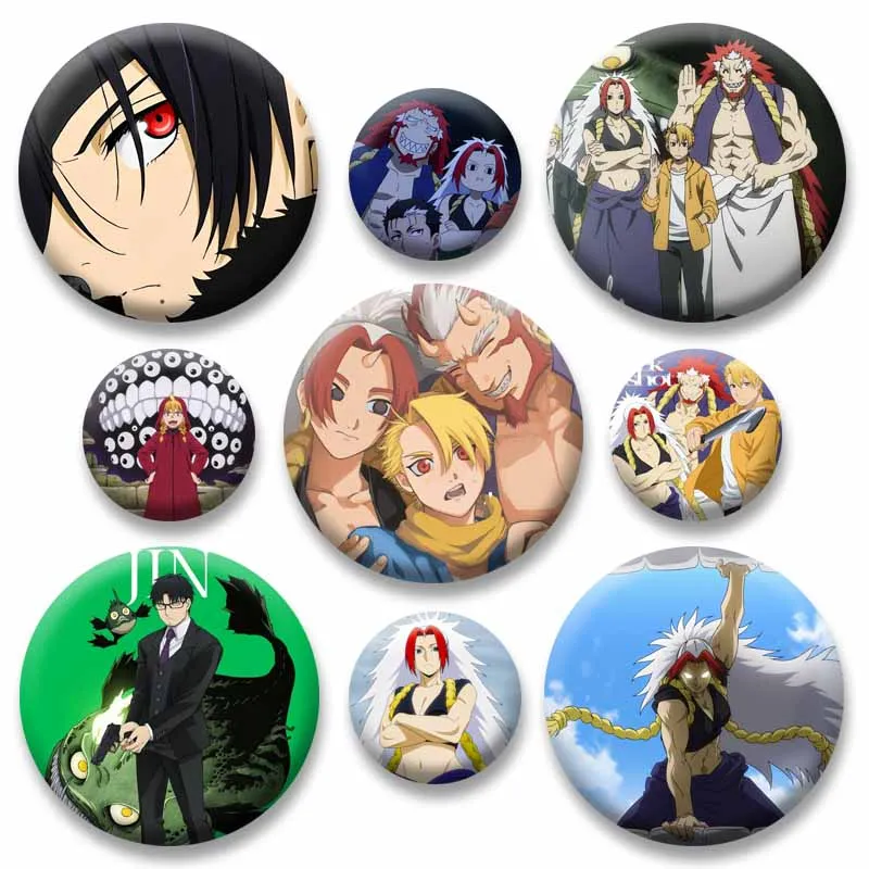 Migi Hidari Ryuu Tadera Yuru Asa Cartoon Brooch Custom Anime Daemons of The Shadow Realm Enamel Pins Bag Shoes Hat Jewelry Badge