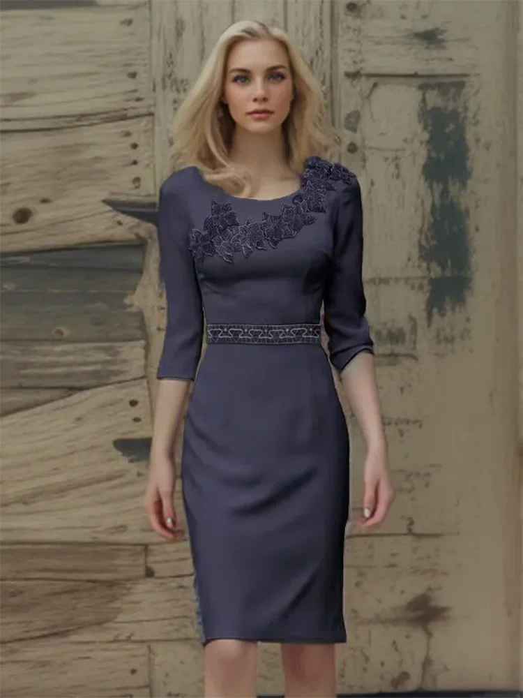 

SEQINYY Elegant Mini Dress Summer Spring New Fashion Design Women Runway High Street Vintage Embroidery Flower Office Lady