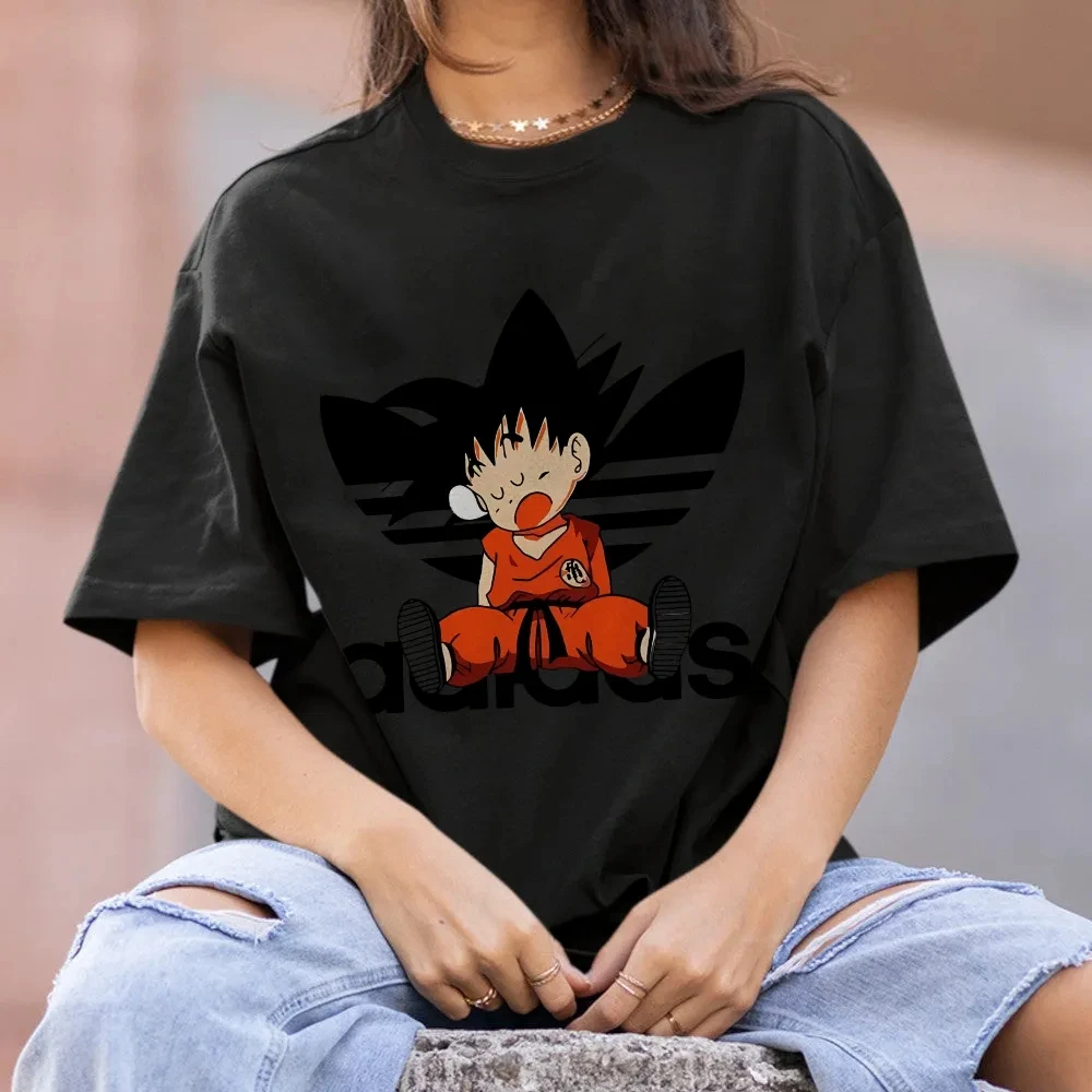Dragon Ball Son Goku Manica corta da uomo e da donna Stesso comodo manica corta da coppia Casual Manica corta Popolare Top