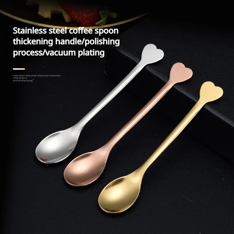 Stainless Steel Love Handle Children's Teapot Coffee, Gold Spoon Shape Teapot, Brand New, Cute, 3 Colors,Kitchen,1PCS Tea Spoon