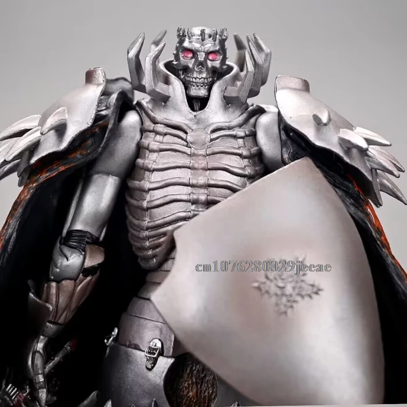 Figura de caballero con calavera Aixlan de 21CM, figura de acción de PVC de caballero plateado verde blindado, regalo de Navidad, modelo coleccionable, juguetes de acción, regalo