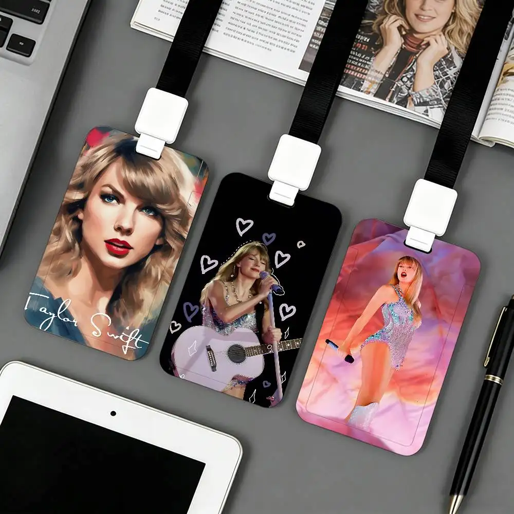 Singer-T-Taylors-fishionS-Swifts-w Access Card Sleeve Keychain Work Badge Clip Neck Lanyard For Office And Campus Use Name Tag - view 3