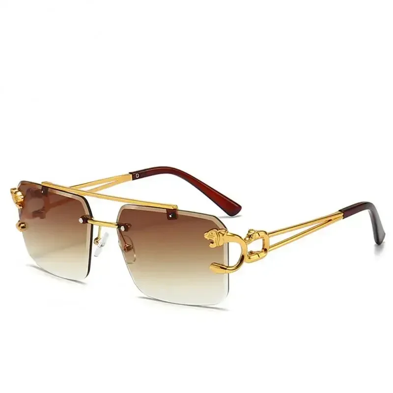 Occhiali da sole Vintage senza montatura per uomo occhiali da sole Steampunk Retro donna occhiali moda Punk sfumature retrò Gafas De Sol Sonnenbrill