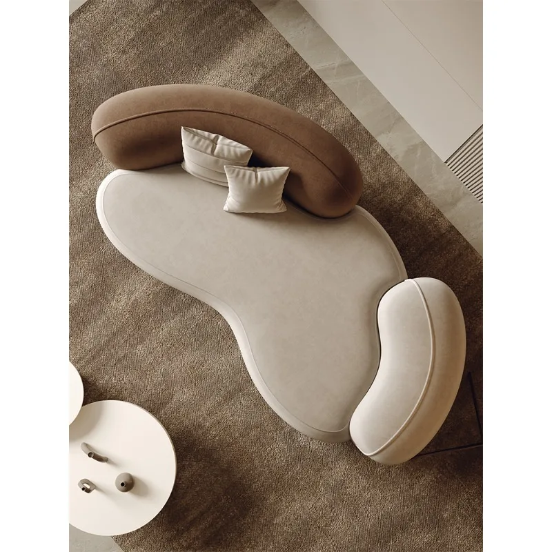 Italian minimalist curved special-shaped sofa studio designer women's clothing store