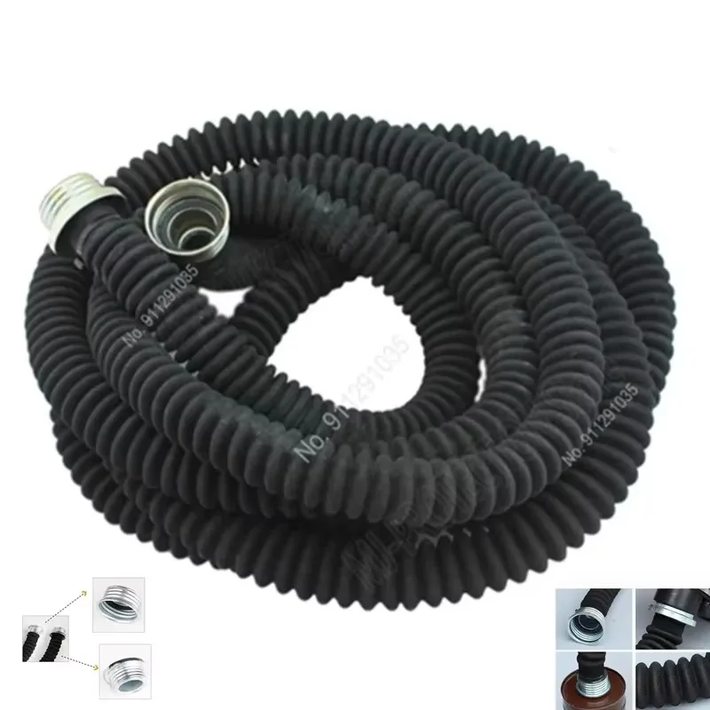 40mm Rubber Thread Hose Connector 0.5m/1m Length Gas Mask Tube Respirator Respirator Connection Tube Gas Mask Accessories