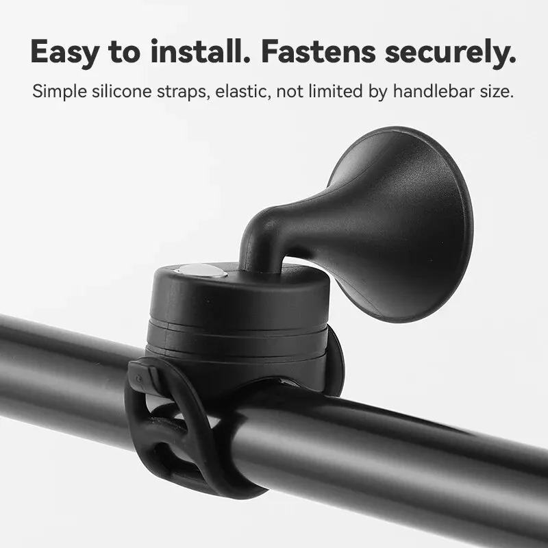 Bicycle Electronic Horn E-Bike Horn 120dB Loud Warning Sound USB Rechargeable IPX4 Waterproof Scooter Road Mountain Bike Bell