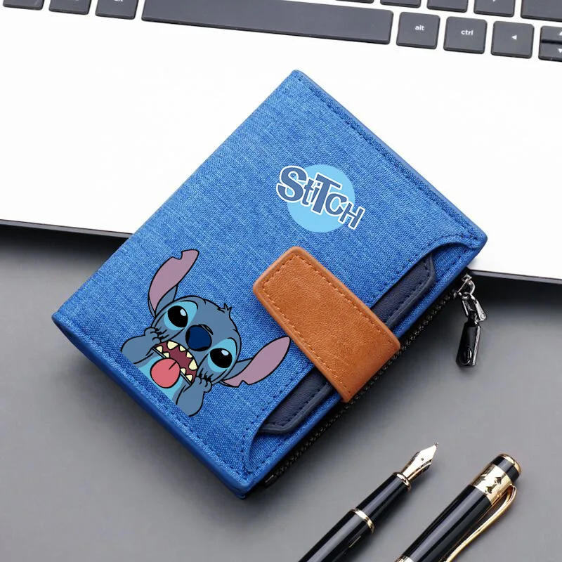 Stitch Disney Wallet Anime Figure Lilo & Stitch Purse Cartoon Cute Coin Purse Portable Card Holder Kids Toys Chirstmas Gifts