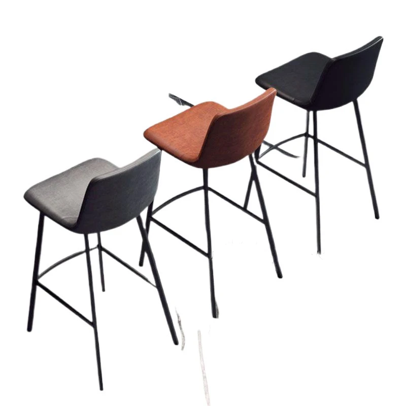 

Luxury modern iron living room with backrest bar stool