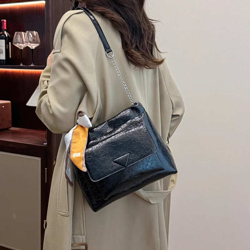 

2025 модная сумка подмышки для нее, винтажная сумка через плечо из мягкой кожи, сумка через плечо с широким ремешком, дизайнерская сумка в стиле ретро