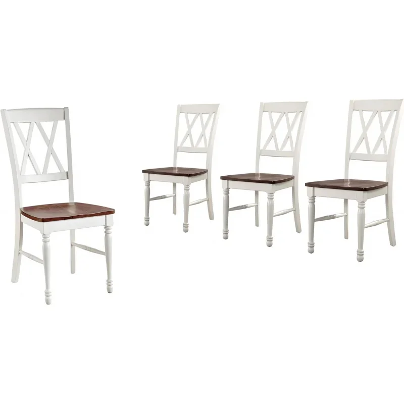 Shelby Dining Chairs (Set of 4), Distressed White