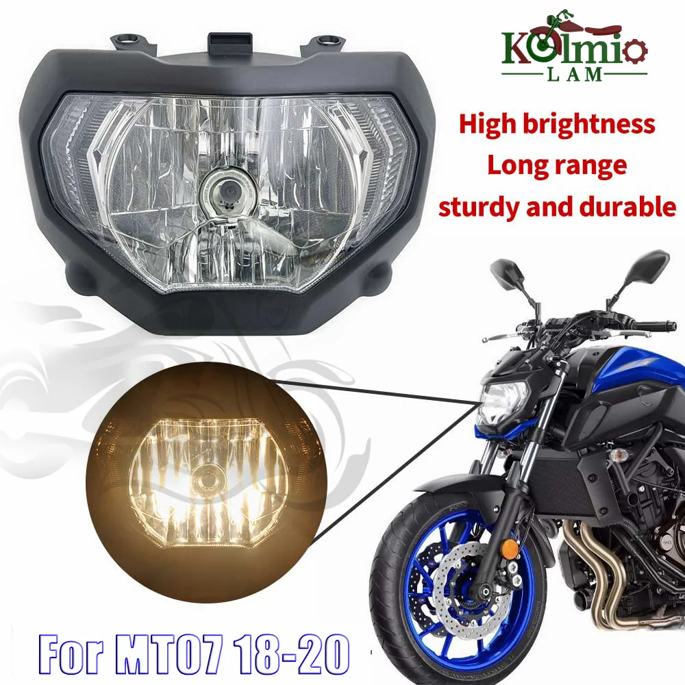 Fit For 2018 - 2020  YAMAHA MT-07 MT07 Motorcycle Headlight Front Headlamp MT 07 2019 Head Light Accessories