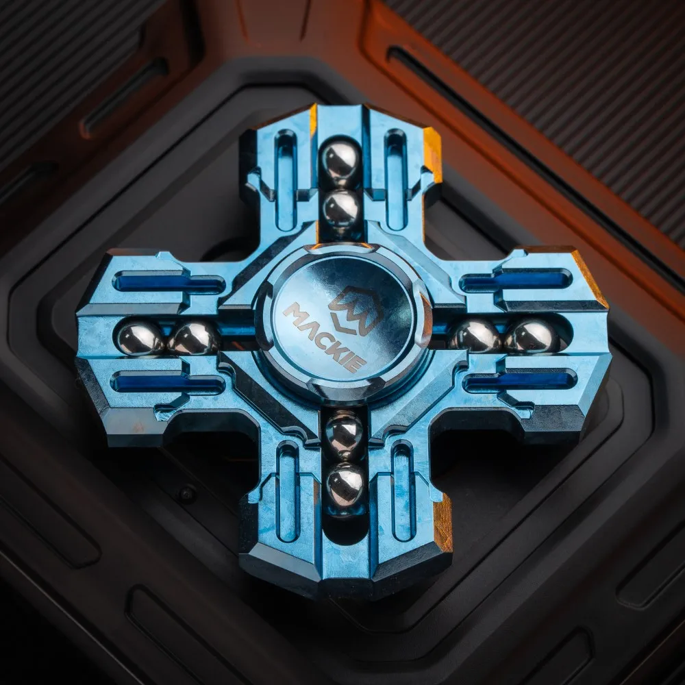 MACKIE EDC cristal de Zirconium bleu glace Paladin classique Fidget Spinner Fidget jouets pour adultes jouet anti-Stress