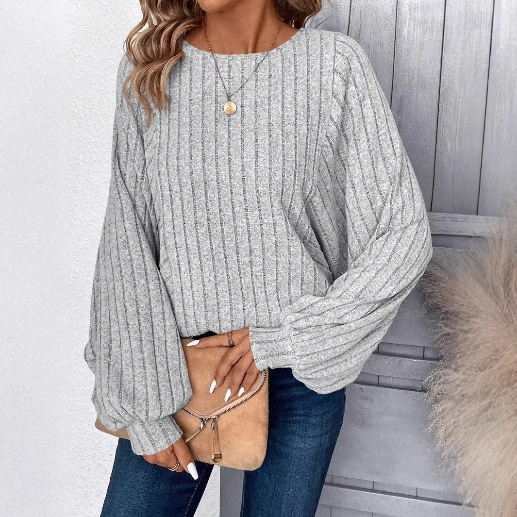 Comfortable And Casual Knitted Pullover Tops Women Simple Solid Color Batwing Sleeve Top Lazy Style Female Autumn Winter New