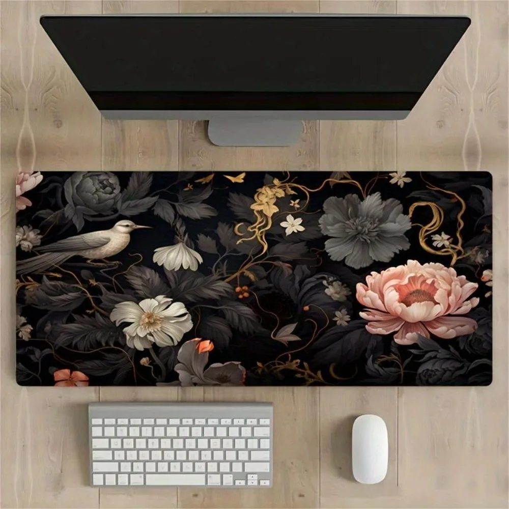 Tapis de souris imprimé haute définition, tapis de souris à motifs larges, en caoutchouc naturel, accessoires pour PC, tapis de souris