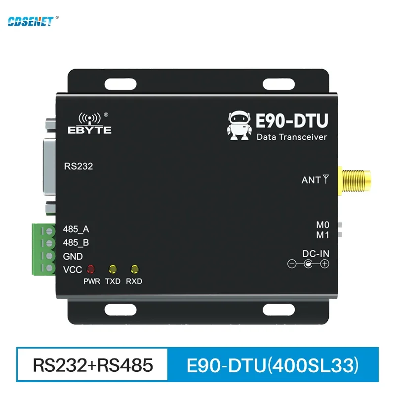 433MHz Wireless Digital Radio CDSENET E90-DTU(400SL33) Automatic Relay 33dbm 16km RS485 RS232 Modbus LBT RSSI SX1262 SX1268