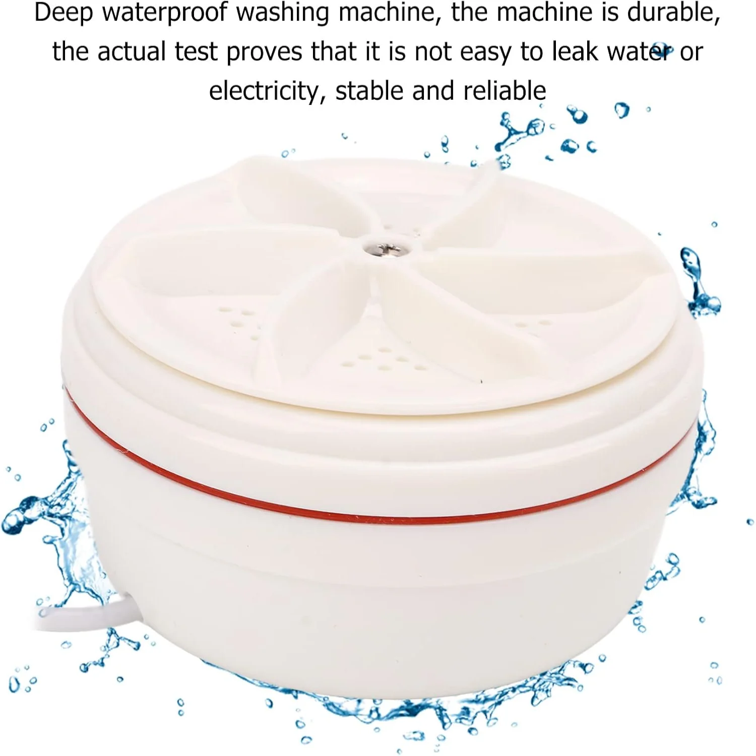 Mini lavadora, lavadora ultrasónica portátil, lavadora turbo y lavavajillas, limpieza automática de ciclo para viajes