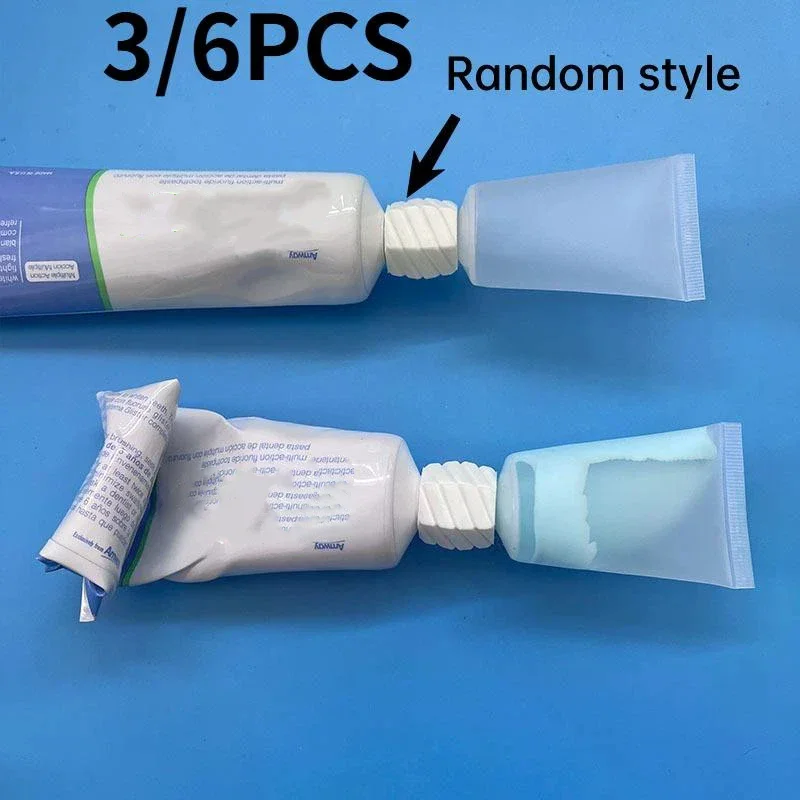 3/6Pcs 30ml Empty Soft Tubes Bottles Reusable Travel Toothpaste Facial Cosmetic Containers Dispenser No Leak Easy Fill
