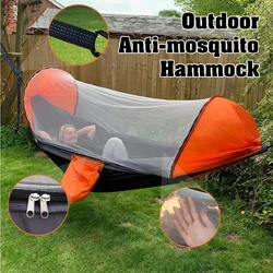 Anti Outdoor Camping Hammock With Mosquito Net And Rain Tent Equipment Supplies Shelters Camp Bed Survival Portable Hammock