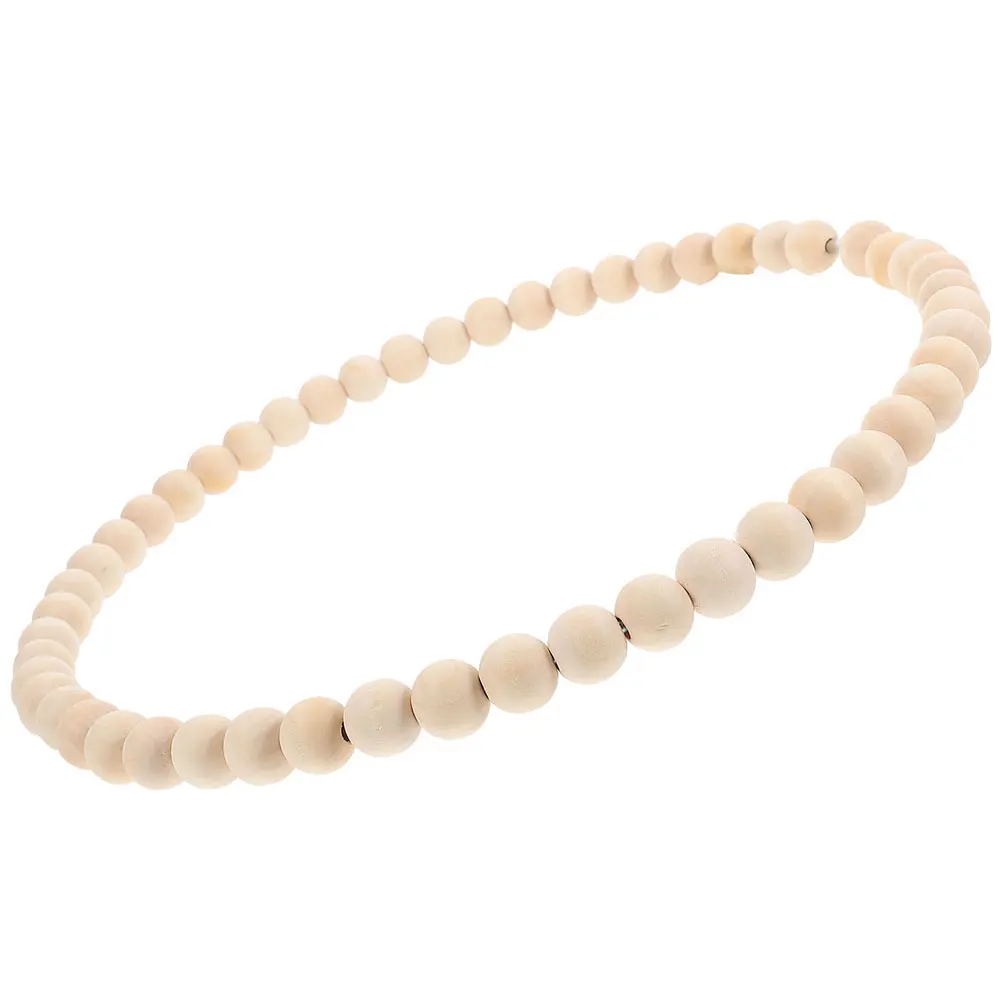 

Wooden Bead Garland Floral Arrangement Base Decorative Wreath Stainless Steel Ring Elegant