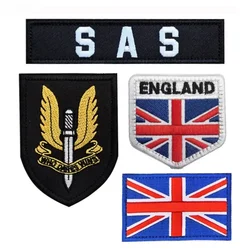 England Flag Embroidered Arm-badge Special Air Service Hook Loop Patch SAS Strip Emblem Task Force 141 Tactical Cloth Stickers