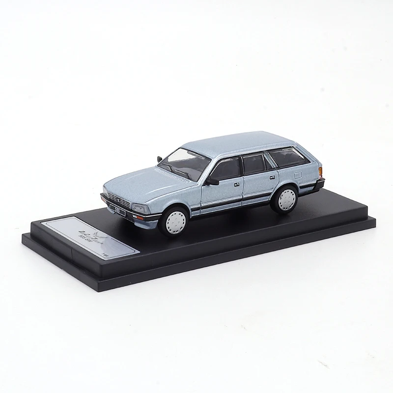 DCT 1:64 Peugeot 505SW(1986) Ice Blue 64 Alloy Simulation Car Model Static Decoration