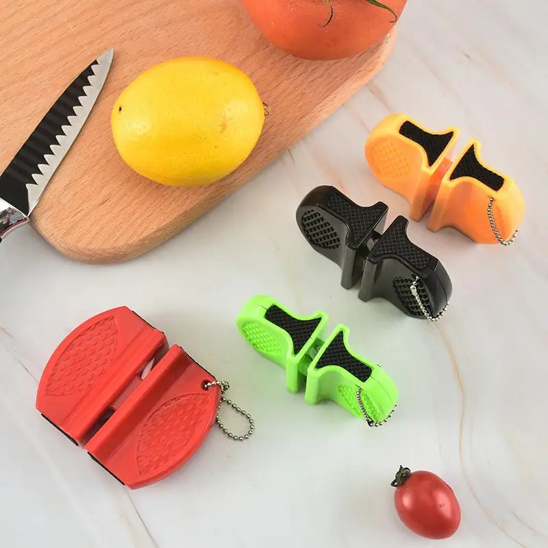 Mini Dual-sided Knife Sharpener Shockproof Sturdy Portable Compact Sharpening Tool for Home Kitchen Outdoor Hiking Trips