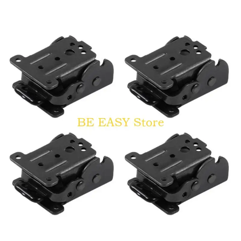 E28F 4Pcs Self-Lock Folding Hinge Replacement Folding Table Legs Support Brackets Lock Extension Support Hardware Enduring