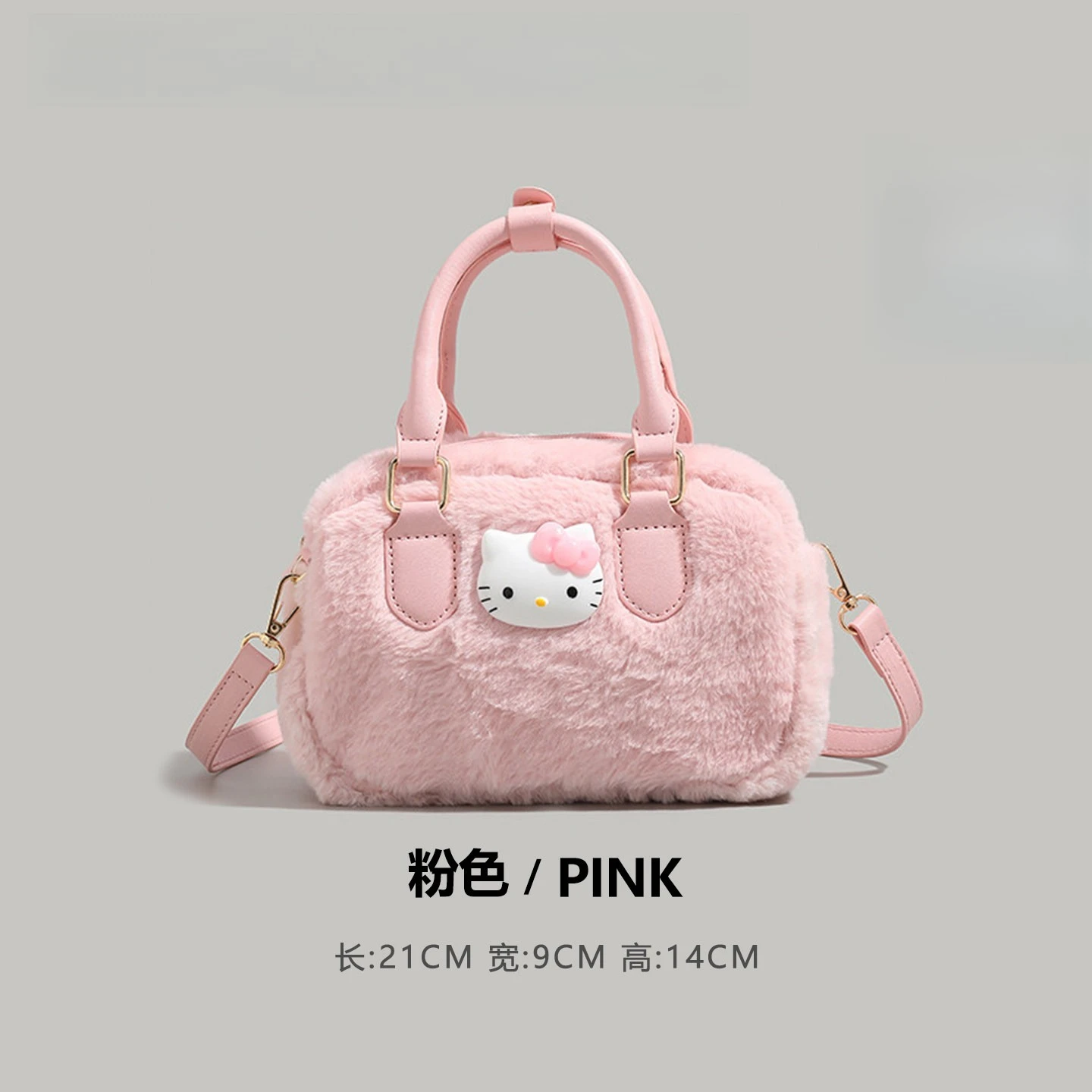 New Cute Hello Kitty Cartoon Handbag Crossbody Bag Versatile Texture Autumn Winter Niche Square Large Capacity Kawaii Pink Bags - view 2