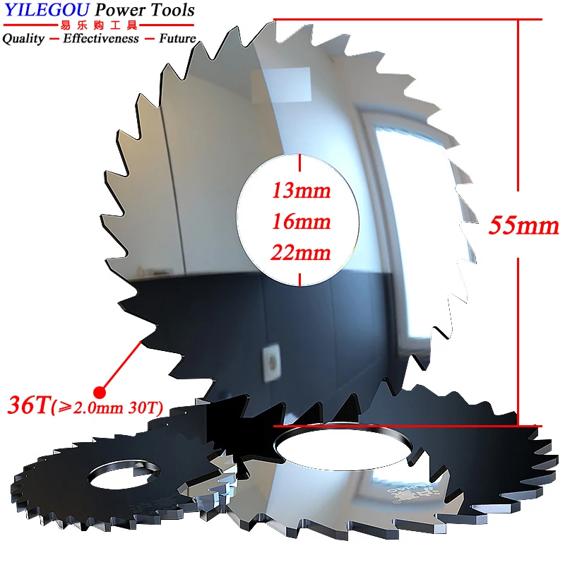 55mm frezu z węglika stałego i 13 16 22mm Arbor tnący 55x1 3mm stal wolframowa piły tarczowe 55x16mm ostrze CNC