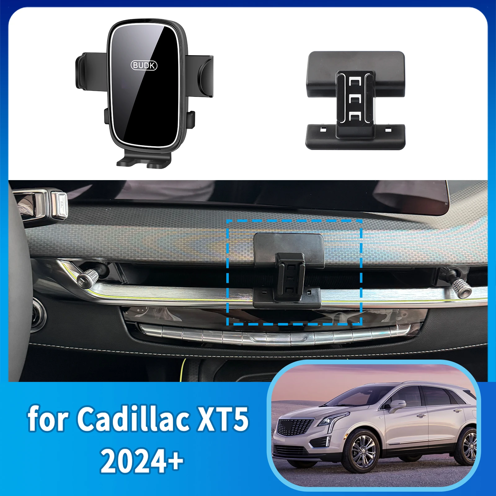 

Car Mobile Phone Holder for Cadillac XT5 2024 2025 2026 Navigation Stand Auto Accessories GPS Bracket