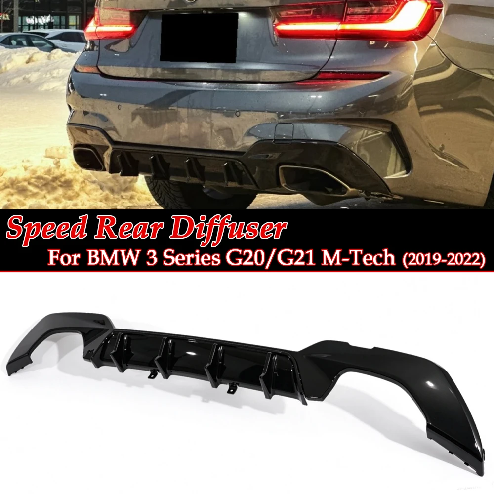 For BMW 3 Series G20 G21 2019-2022 M340i Exterior Parts M Tech M Sport Rear Bumper Diffuser Body Kit MP Speed Style Diffusor
