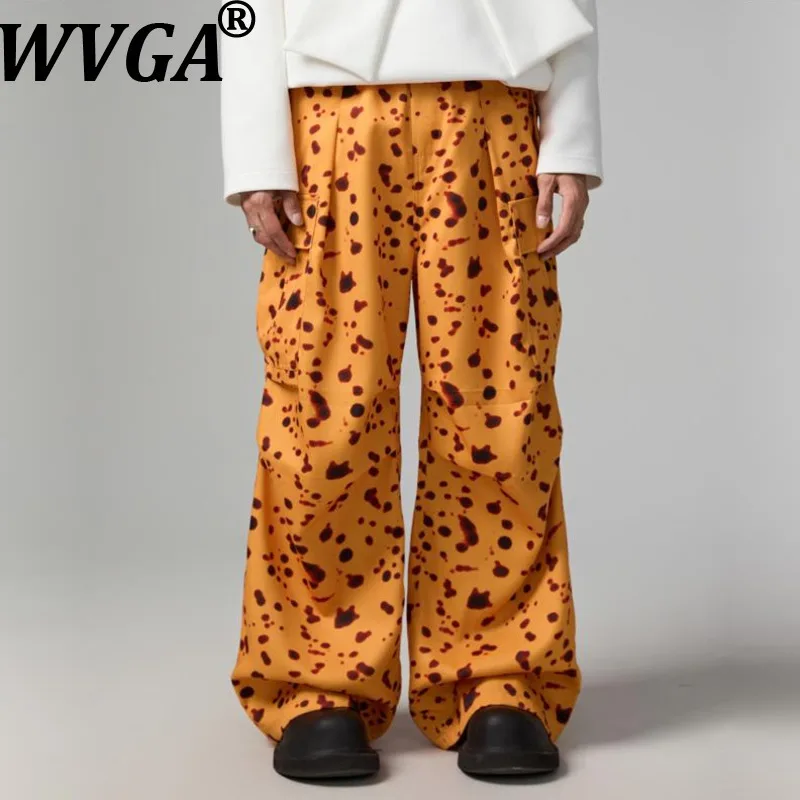 

WVGA Spring Autumn New Men's Tide High Street Spot Trendy Pockets Niche Chic Casual Safari Style Loose Wide-Leg Pants Ins W12421