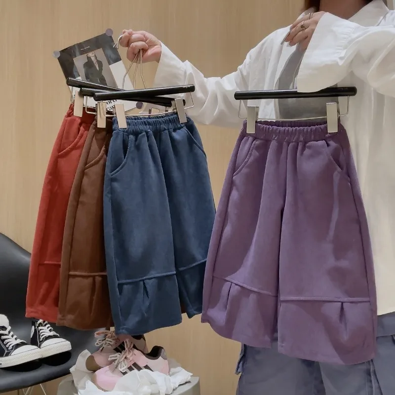 Kinder Mädchen Cordhose BELLBELL Herbst 2-12 Jahre Kinder Mädchen Blütenknospenhose Kleinkind Baby Mädchen Hose mit elastischem Bund, gerade geschnitten – Detail 1