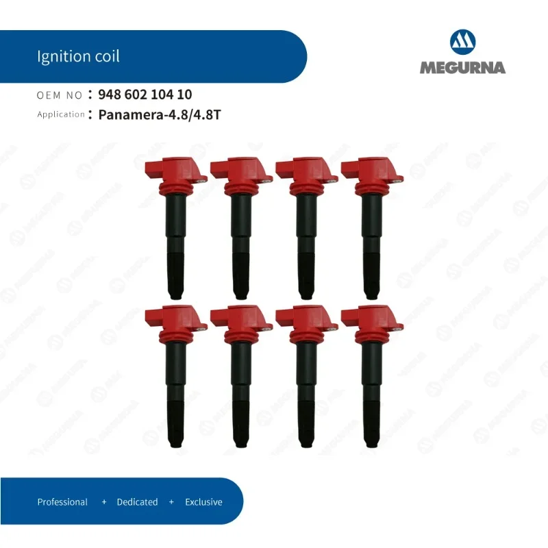 MEGURNA 1/4/8pcs ignition coil for Porsche Panamera Cayenne 3.6L 4.8L 4.8T V8 Engine parts 94860210410 94860210412 94860210414