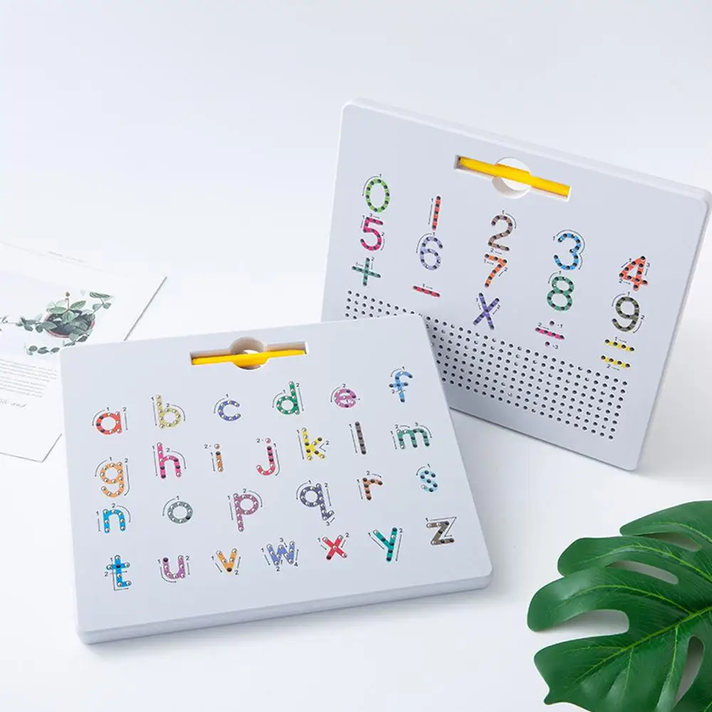 Kids Magnetic Steel Ball Drawing Board Toys Parish Alphanumeric Learning Writing Board Diy Drawing Training Kids Learning Toy