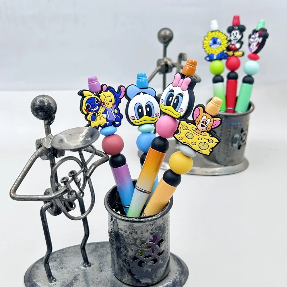 

10PC DIY Cartoon Mini Silicone Beads Nipple Chain Bead Pen Bead Jewelry Accessories Focal Bead Food Grade Silicon For Baby Toys