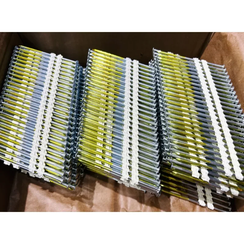 Polish/Galvanized 21 Degree Round Head Plastic Strip Framing Nails for Wood Construction