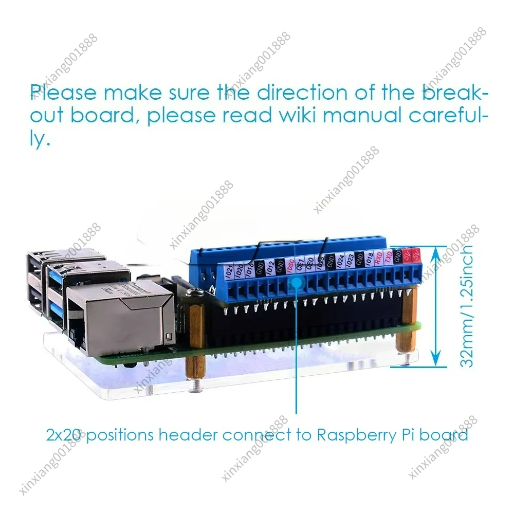 Mini Terminal Expansion Board GPIO Terminal Block for Raspberry Pi Series