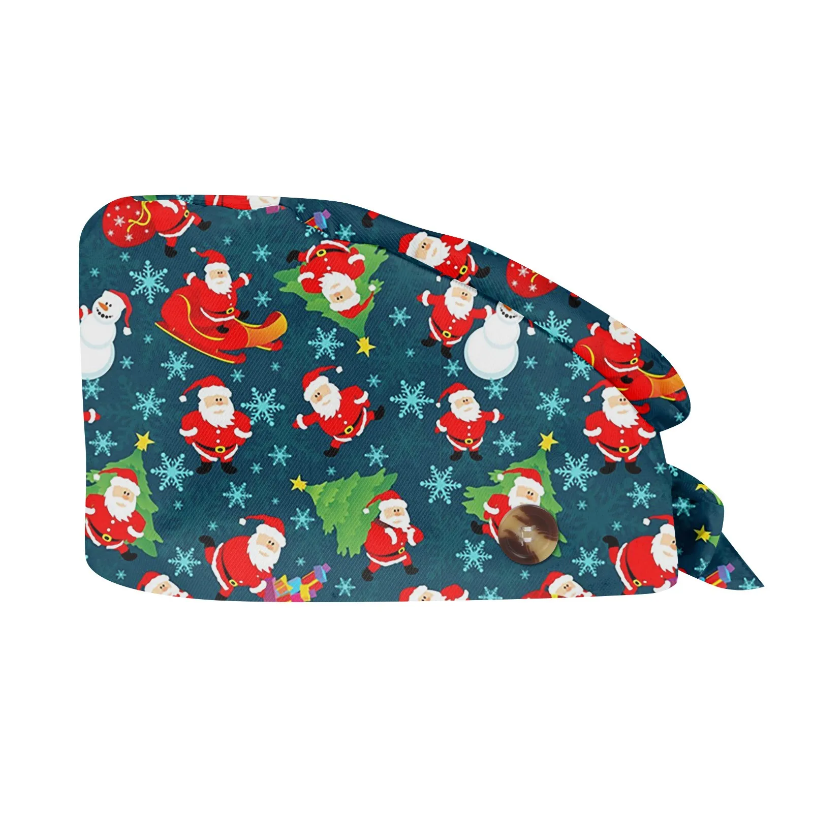 Gorros quirúrgicos con estampado navideño, gorro exfoliante ajustable, gorro de trabajo para salón de belleza, laboratorio, tienda de mascotas, gorro exfoliante de enfermería, nuevo